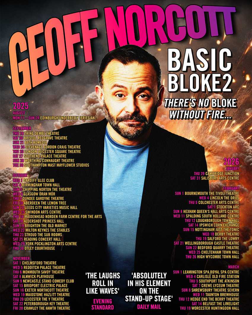 Geoff Norcott tour poster
